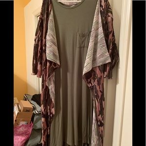 Lularoe L Army Green Carly 💕 New Listing 💕